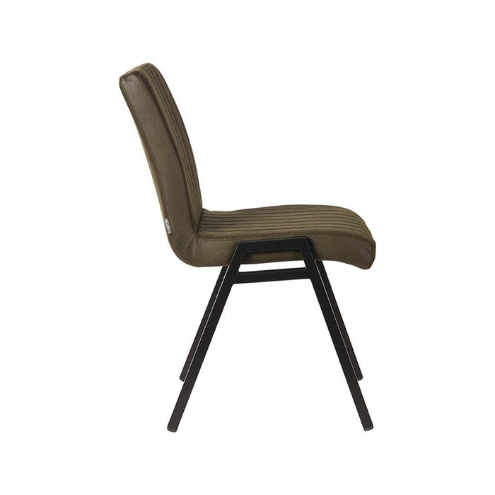 Eetkamerstoel Matz - Army green - Microfiber-Eetkamerstoelen-LABEL51