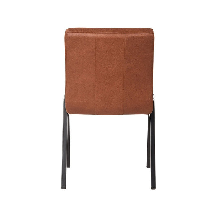 Eetkamerstoel Matz - Cognac - Microfiber-Eetkamerstoelen-LABEL51