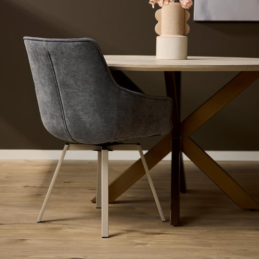 Eetkamerstoel Mees - Antraciet-Eetkamerstoelen-Starfurn