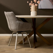Eetkamerstoel Mees Taupe 57x62.5x86.5 cm-Eetkamerstoelen-Starfurn