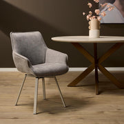 Eetkamerstoel Mees Taupe 57x62.5x86.5 cm-Eetkamerstoelen-Starfurn