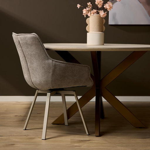 Eetkamerstoel Mees - Taupe-Eetkamerstoelen-Starfurn