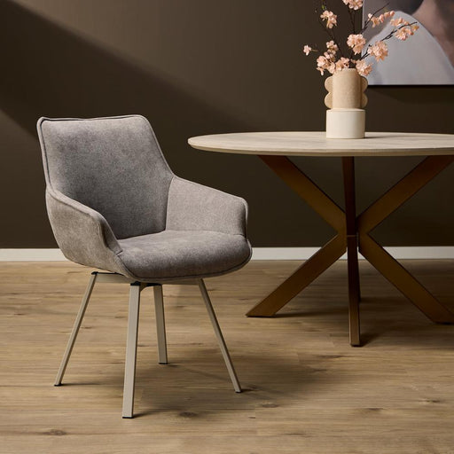 Eetkamerstoel Mees - Taupe-Eetkamerstoelen-Starfurn