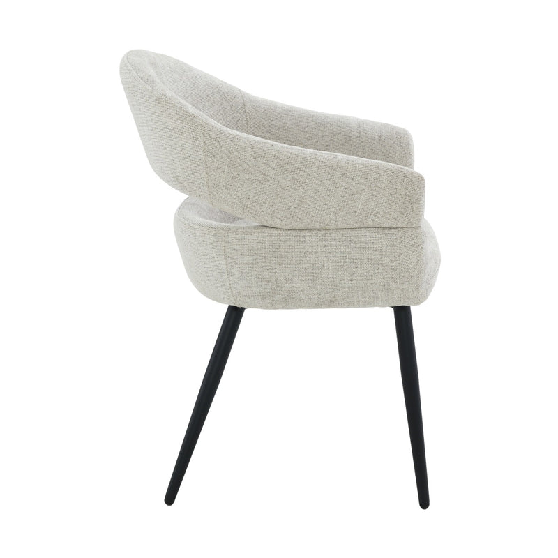 Eetkamerstoel Megan Beige 58 cm 58x62x85 cm-Eetkamerstoelen-Livingfurn