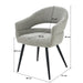 Eetkamerstoel Megan Taupe 58 cm-Livingfurn