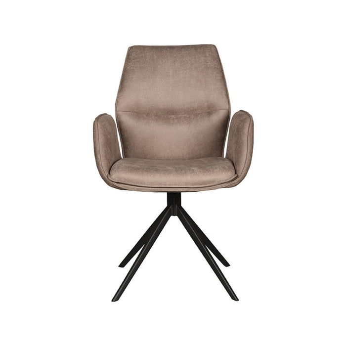 Eetkamerstoel Mellow 58x63x92 cm Taupe micro Suede-Eetkamerstoelen-LABEL51