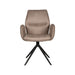 Eetkamerstoel Mellow 58x63x92 cm Taupe micro Suede-Eetkamerstoelen-LABEL51