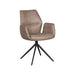 Eetkamerstoel Mellow 58x63x92 cm Taupe micro Suede-Eetkamerstoelen-LABEL51