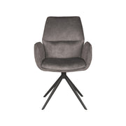 Eetkamerstoel Mellow Antraciet Cosmo Draaibaar 58x63x92 cm-Eetkamerstoelen-LABEL51