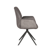 Eetkamerstoel Mellow Antraciet Cosmo Draaibaar 58x63x92 cm-Eetkamerstoelen-LABEL51