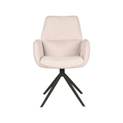 Eetkamerstoel Mellow Naturel Boucle Draaibaar 58x63x92 cm-Eetkamerstoelen-LABEL51