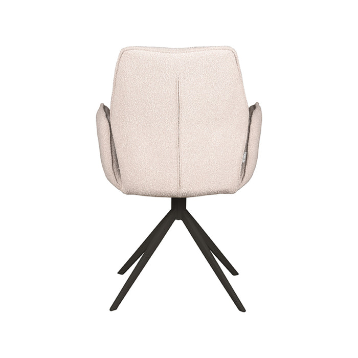 Eetkamerstoel Mellow - Naturel - Boucle - Draaibaar-Eetkamerstoelen-LABEL51