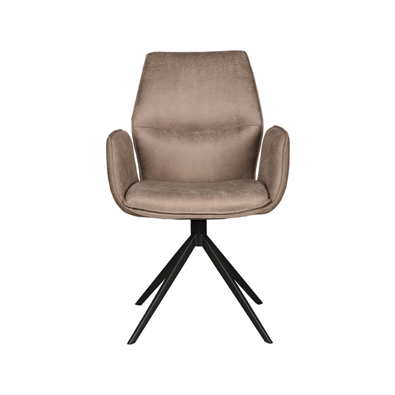 Eetkamerstoel Mellow Taupe Micro Suede Draaibaar 58x63x92 cm-Eetkamerstoelen-LABEL51