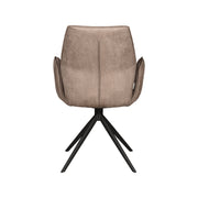 Eetkamerstoel Mellow Taupe Micro Suede Draaibaar 58x63x92 cm-Eetkamerstoelen-LABEL51