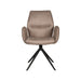 Eetkamerstoel Mellow - Taupe - Micro Suede - Draaibaar-Eetkamerstoelen-LABEL51