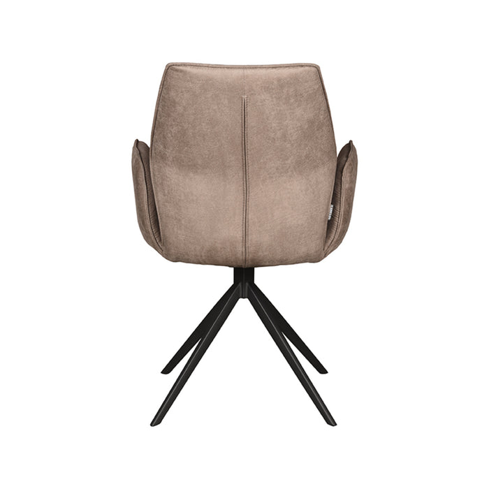 Eetkamerstoel Mellow - Taupe - Micro Suede - Draaibaar-Eetkamerstoelen-LABEL51