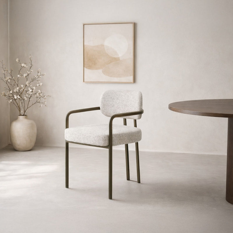 Eetkamerstoel Milan Beige 55 cm 55x53.5x80.5 cm-Eetkamerstoelen-Livingfurn
