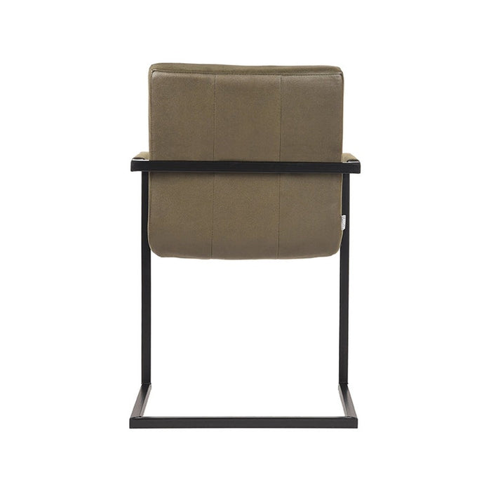 Eetkamerstoel Milo - Army green - Microfiber-Eetkamerstoelen-LABEL51