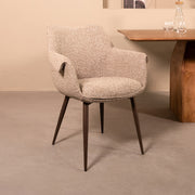 Eetkamerstoel Mirai Bouclé Mushroom 64x62x85 cm-Eetkamerstoelen-LABEL51