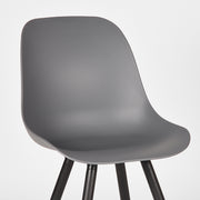 Eetkamerstoel Monza Antraciet PP 46x54x88 cm-Eetkamerstoelen-LABEL51