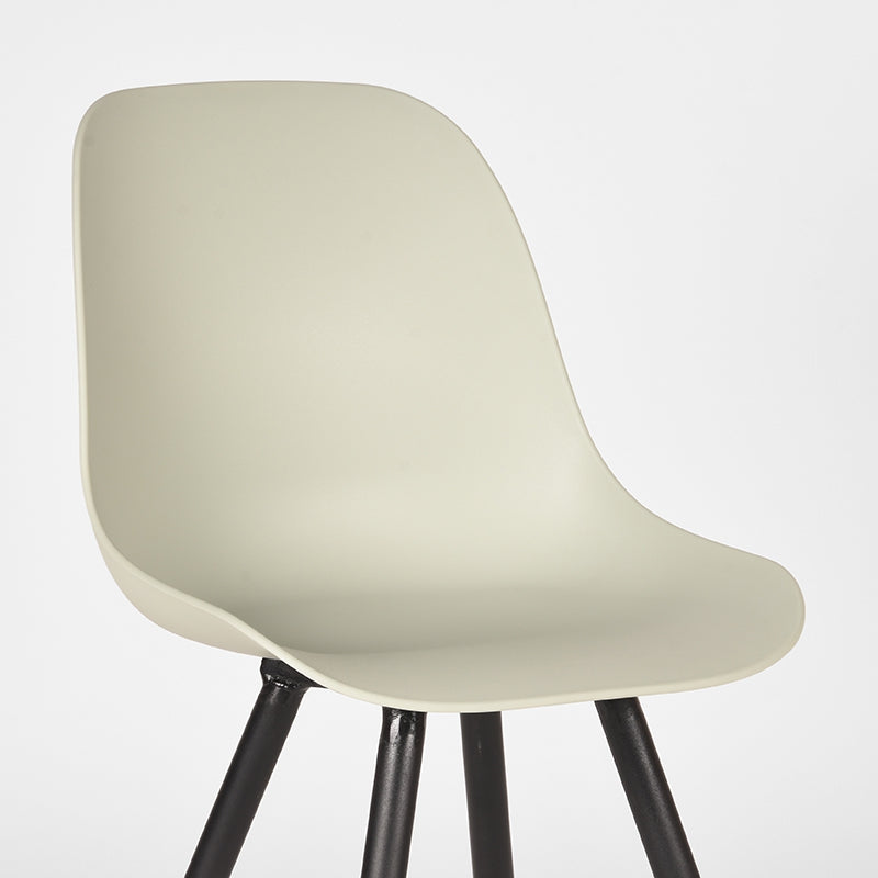 Eetkamerstoel Monza Breeze PP Zwart Metalen Frame 46x54x88 cm-Eetkamerstoelen-LABEL51