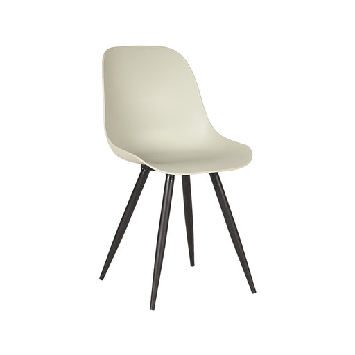 Eetkamerstoel Monza Breeze PP Zwart Metalen Frame 46x54x88 cm-Eetkamerstoelen-LABEL51