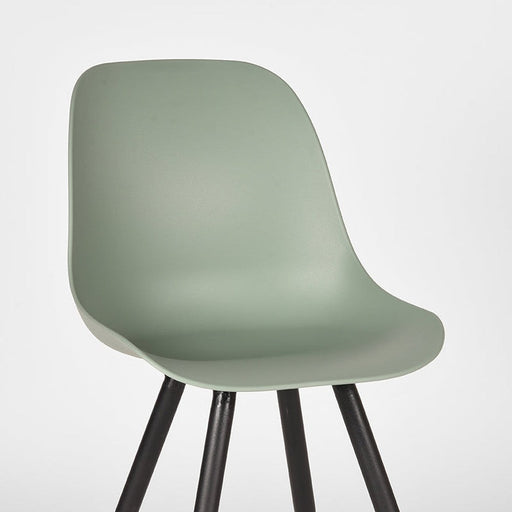 Eetkamerstoel Monza Forest PP Zwart Metalen Frame 46x54x88 cm-Eetkamerstoelen-LABEL51