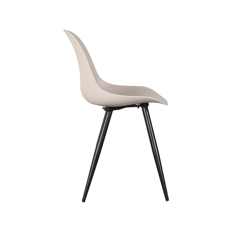 Eetkamerstoel Monza Zand PP Zwart Metalen Frame 46x54x88 cm-Eetkamerstoelen-LABEL51