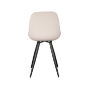 Eetkamerstoel Monza Zand PP Zwart Metalen Frame 46x54x88 cm-Eetkamerstoelen-LABEL51