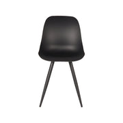 Eetkamerstoel Monza Zwart PP Zwart Metalen Frame 46x54x88 cm-Eetkamerstoelen-LABEL51