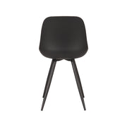 Eetkamerstoel Monza Zwart PP Zwart Metalen Frame 46x54x88 cm-Eetkamerstoelen-LABEL51
