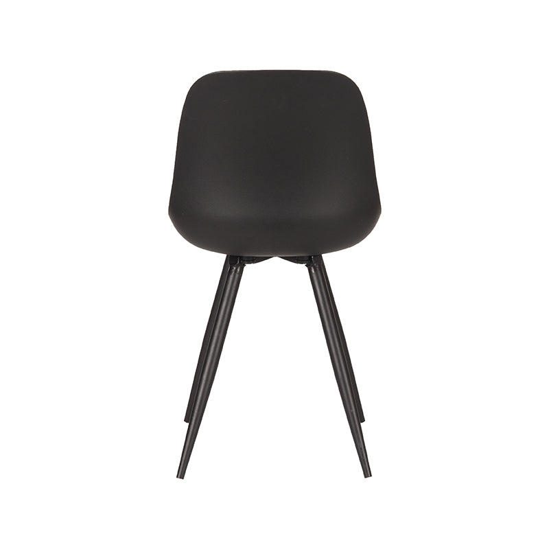 Eetkamerstoel Monza Zwart PP Zwart Metalen Frame 46x54x88 cm-Eetkamerstoelen-LABEL51