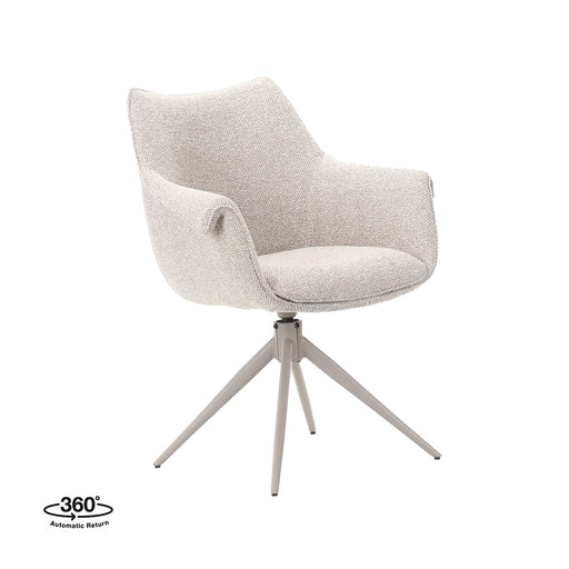 Eetkamerstoel Narumi - Naturel - Royal Boucle - Taupe Metalen-Eetkamerstoelen-LABEL51