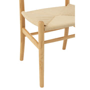 Eetkamerstoel Naturel Beech hout 56 cm 56x52x79 cm-Eetkamerstoelen-J-Line