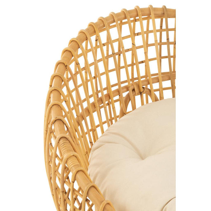 Eetkamerstoel Naturel Linnen 84 cm 84x79x67 cm-Kussens-J-Line