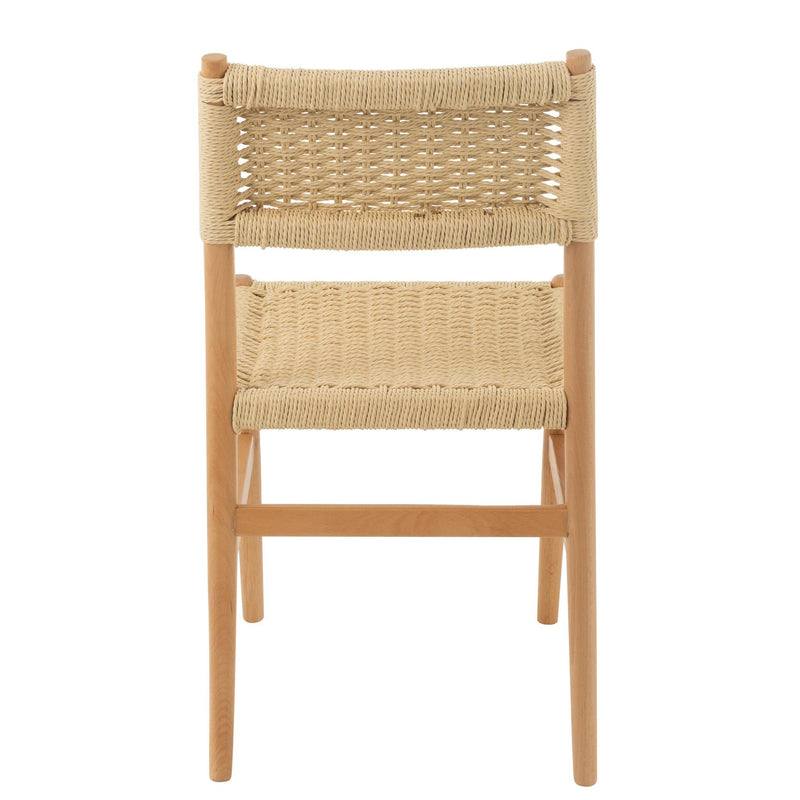 Eetkamerstoel Naturel Paper 50 cm 50x46x87 cm-Eetkamerstoelen-J-Line