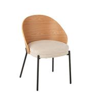 Eetkamerstoel Naturel Polyester 54 cm 54.2x53.5x74.6 cm-Eetkamerstoelen-J-Line