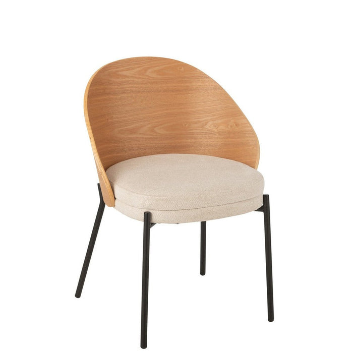 Eetkamerstoel Naturel Polyester 54 cm-Eetkamerstoelen-J-Line