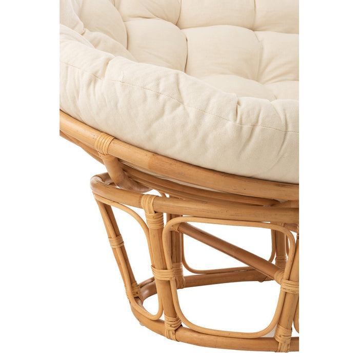 Eetkamerstoel Naturel Rotan 110 cm 110x159x55 cm-Kussens-J-Line
