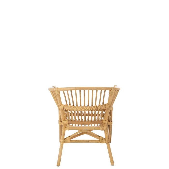 Eetkamerstoel Naturel Rotan 44 cm Rotan 44x41x52 cm-Eetkamerstoelen-J-Line