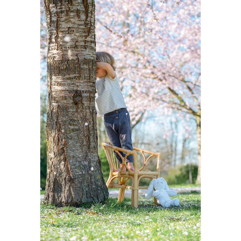 Eetkamerstoel Naturel Rotan 44 cm Rotan 44x41x52 cm-Eetkamerstoelen-J-Line