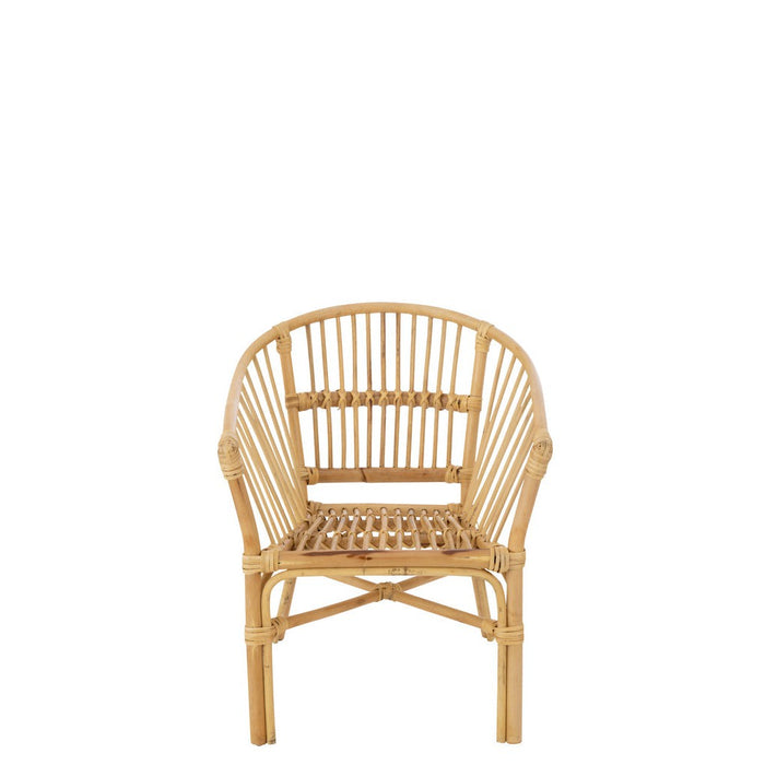 Eetkamerstoel Naturel Rotan 44 cm - Rotan-Eetkamerstoelen-J-Line