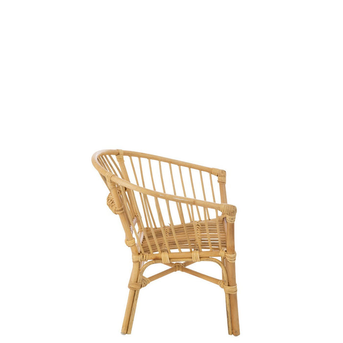 Eetkamerstoel Naturel Rotan 44 cm - Rotan(100%) - 11251-Eetkamerstoelen-J-Line