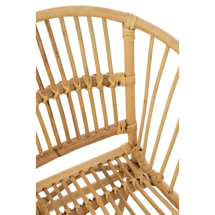 Eetkamerstoel Naturel Rotan 44 cm - Rotan(100%) - 11251-Eetkamerstoelen-J-Line