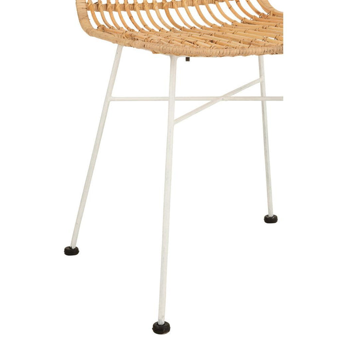 Eetkamerstoel Naturel Rotan 44 cm - Rotan(70%),ijzer(30%) - 11254-Eetkamerstoelen-J-Line