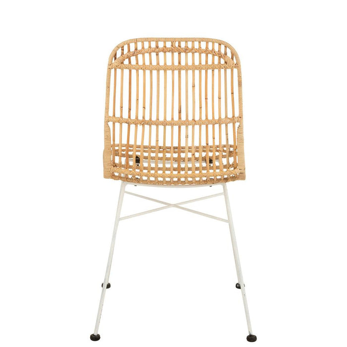 Eetkamerstoel Naturel Rotan 44 cm Rotan,ijzer 44.5x58x88 cm-Eetkamerstoelen-J-Line