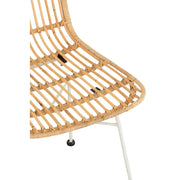 Eetkamerstoel Naturel Rotan 44 cm Rotan,ijzer 44.5x58x88 cm-Eetkamerstoelen-J-Line