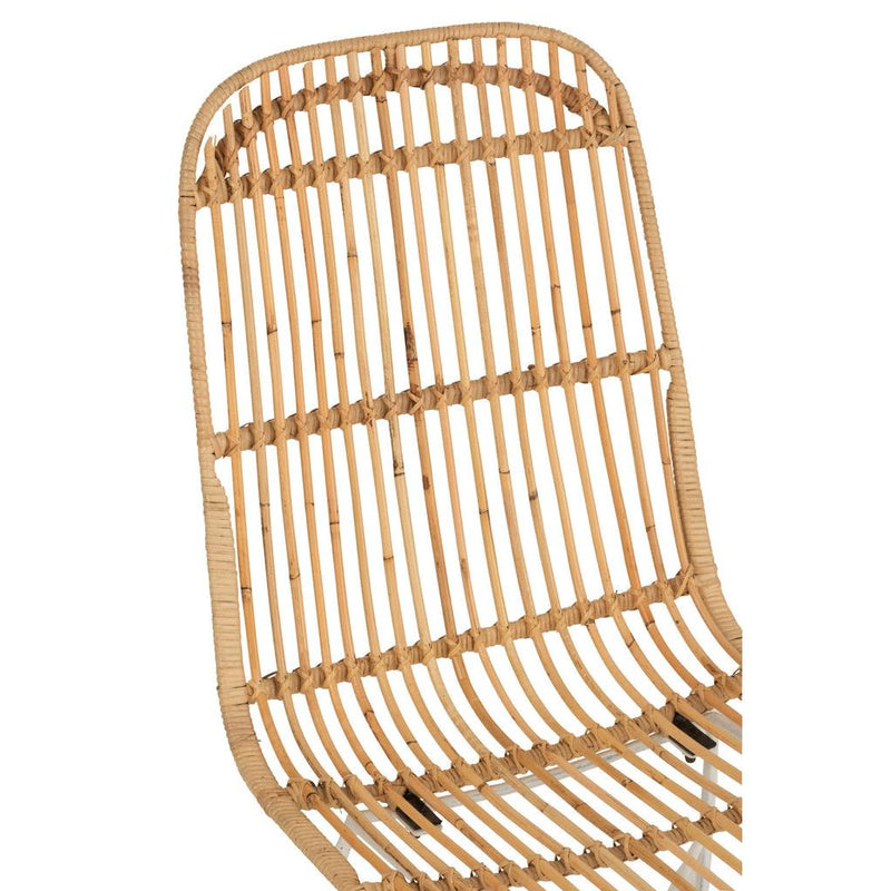 Eetkamerstoel Naturel Rotan 44 cm Rotan,ijzer 44.5x58x88 cm-Eetkamerstoelen-J-Line