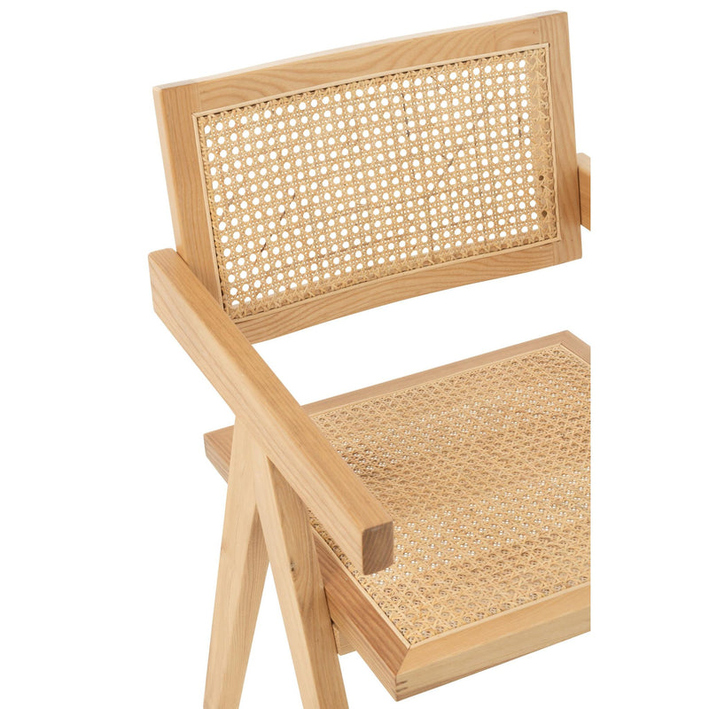 Eetkamerstoel Naturel Rotan 59 cm 59x52x80 cm-Eetkamerstoelen-J-Line