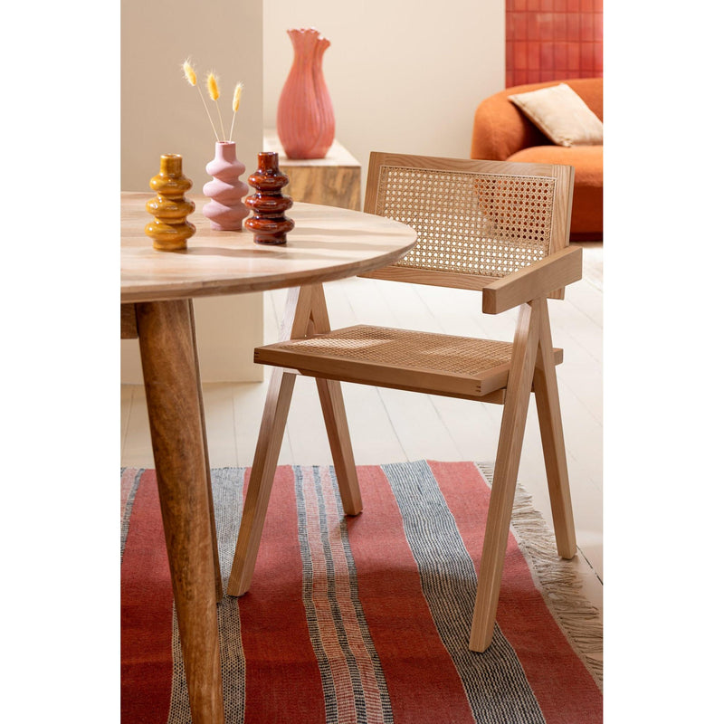 Eetkamerstoel Naturel Rotan 59 cm 59x52x80 cm-Eetkamerstoelen-J-Line